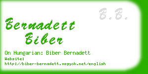 bernadett biber business card